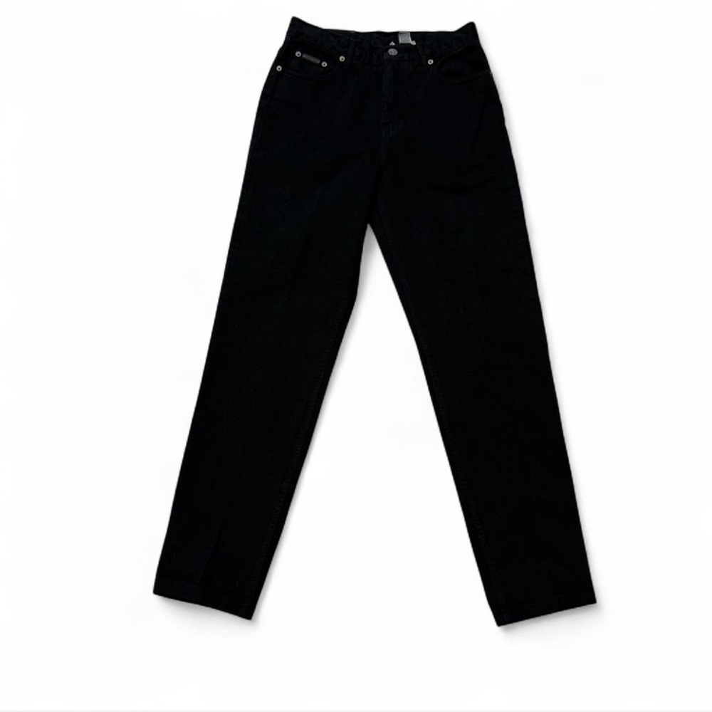 Vintage Calvin Klein 90s Mom Jean High Waisted Black Jeans 100% Cotton Sz 6 - Picture 2 of 8
